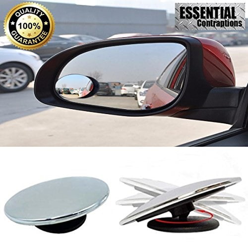 Snowmobiles Universal Fit Cars 4 Pack SUVs Motorcycles Trucks 360 Degree Rotation Wide Angle View 2 Round Adjustable HD Glass Convex Rear & Side View Stick On Blind Spot Mirror 